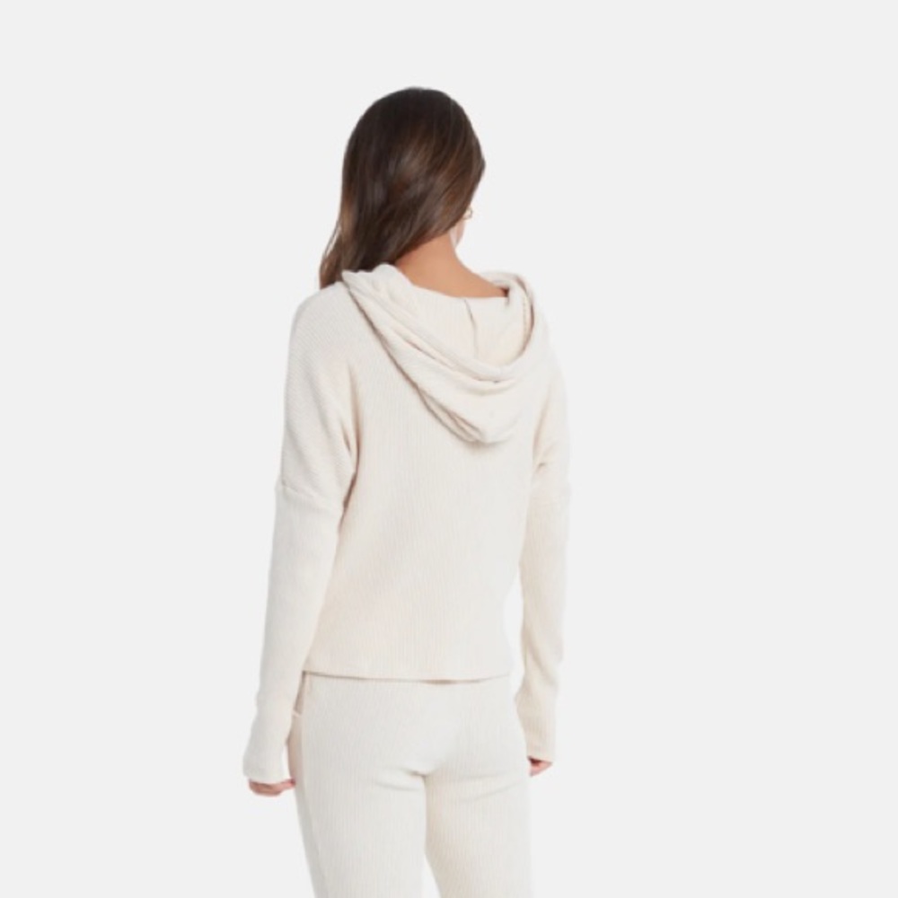 Bari Rib Drawstring Hoodie In Ecru
LETT - Picture 2 of 7